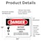 Signmission Battery Charging Area Risks, 24 in W x Rectangle, Vinyl Decal OS-2PACK-DS-D-1824-L-1840 - alternate 5